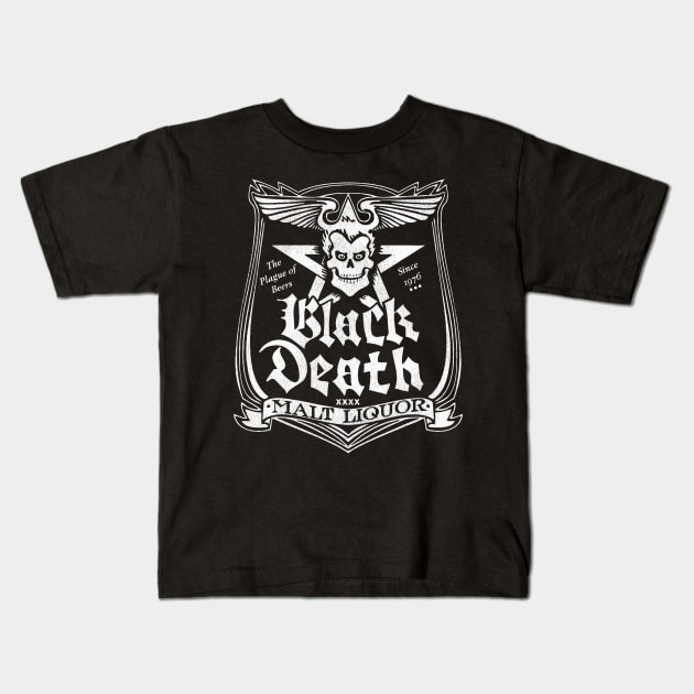 Black Death Malt Liquor Kids T-Shirt by darklordpug